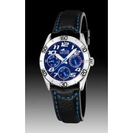 Pulseira de relógio Lotus 15651-B Couro Preto 18mm
