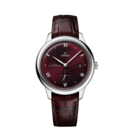 Pulseira de relógio Omega 032Z016838 / 43453412102001 / 43413412011001 / De Ville Pele de crocodilo Vermelho 19mm