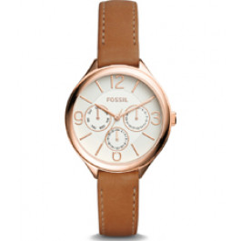 Pulseira de relógio Fossil BQ3118 Couro Marrom 14mm