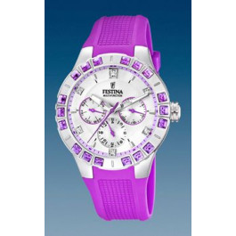 Pulseira de relógio Festina F16559-5 Borracha Roxo vermelho 15mm