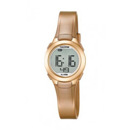 Pulseira de relógio Calypso K5677-3 Plástico Banhado a ouro 11mm