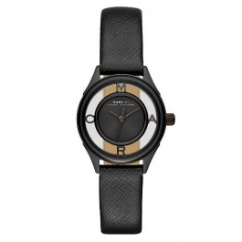 Pulseira de relógio Marc by Marc Jacobs MBM1384 Couro Preto 12mm
