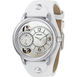 Pulseira de relógio Fossil ME1092 Couro Branco 18mm