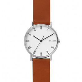 Pulseira de relógio Skagen SKW6427 Couro Conhaque 20mm