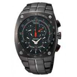 Seiko pulseira de relogio SNL029J1 / 7L22 0AD0 Metal Preto 15mm