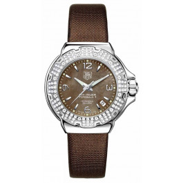 Pulseira de relógio Tag Heuer FC6221 Couro Marrom 17mm