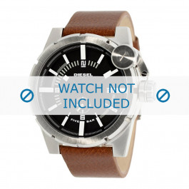 Pulseira de relógio Diesel DZ4270 Couro Conhaque 24mm