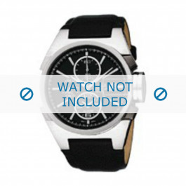 Pulseira de relógio Pulsar YM62-X156 Couro Preto 18mm