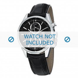 Pulseira de relógio Tag Heuer CAR2110 / CAR2111 / CAR2150 / FC6266 Couro Preto 20mm
