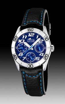 Pulseira de relógio Lotus 15651-B Couro Preto 18mm