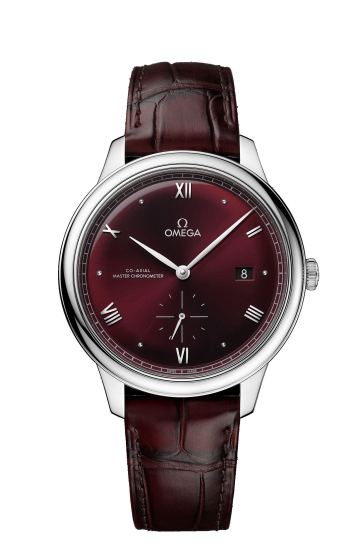Pulseira de relógio Omega 032Z016838 / 43453412102001 / 43413412011001 / De Ville Pele de crocodilo Vermelho 19mm