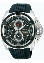 Pulseira de relógio Seiko 7T62-0HD0-SNAA93P2 Borracha Preto 26mm