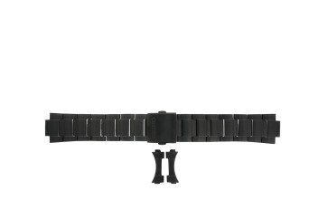 Pulseira de relógio Seiko SSB179P1 / 8T67-00A0 / M0HB627N0 Aço Preto 22mm