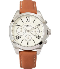 Pulseira de relógio Fossil BQ3084 Couro Marrom 18mm