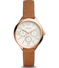 Pulseira de relógio Fossil BQ3118 Couro Marrom 14mm