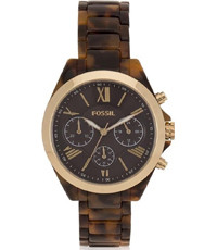 Pulseira de relógio Fossil BQ3120 Plástico Marrom 18mm