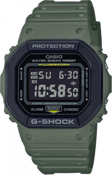 Pulseira de relógio Casio DW-5610SU-3 Plástico Verde