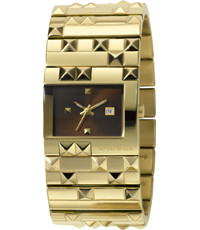 Pulseira de relógio Diesel DZ5144 Aço inoxidável Banhado a ouro 30mm