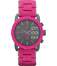 Pulseira de relógio Diesel DZ5362 Aço/Silicone Rosa 22mm