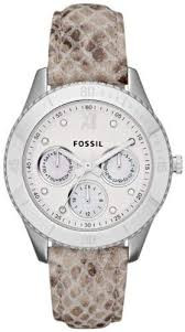 Pulseira de relógio Fossil ES3124 Couro Bege 18mm