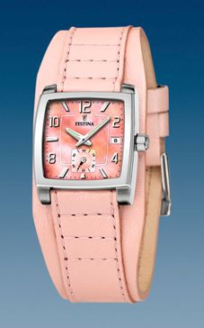 Pulseira de relógio Festina F16181-A Couro Rosa 17mm