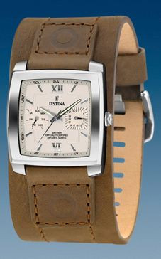 Pulseira de relógio Festina F16182-3 Couro Castanho claro 22mm