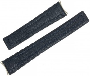 Pulseira de relógio Tag Heuer FC6045 Couro Azul 19mm