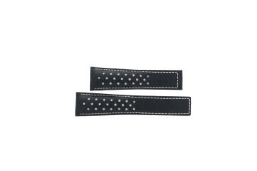 Pulseira de relógio Tag Heuer FC6253 Pele de crocodilo Azul 22mm