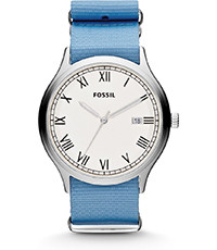 Pulseira de relógio Fossil FS4797 Textil Azul 22mm