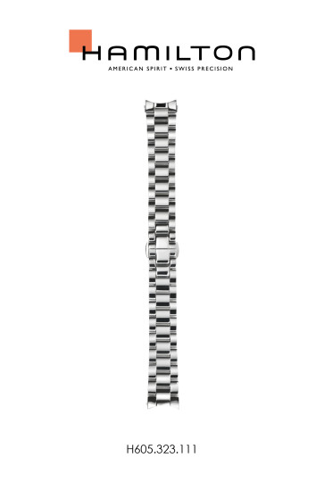 Pulseira de relógio Hamilton H605.323.111 / H32351115 Aço