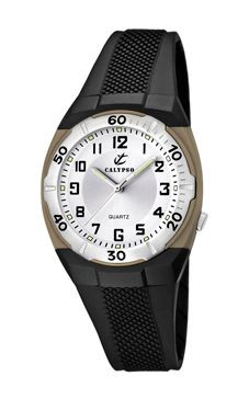 Pulseira de relógio Calypso K5215-1 Borracha Preto 15mm