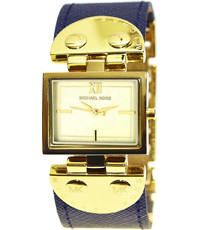 Pulseira de relógio Michael Kors MK2366 Couro Azul 26mm