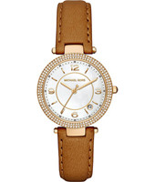 Pulseira de relógio Michael Kors MK2464 Couro Marrom 16mm