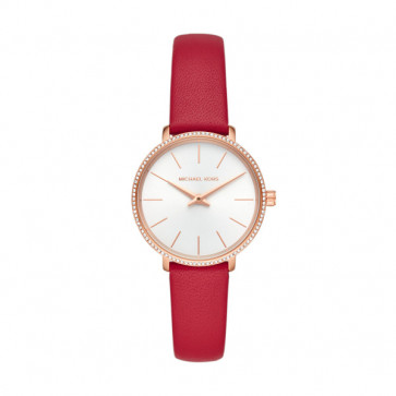 Pulseira de relógio Michael Kors MK2869 Couro Vermelho 14mm