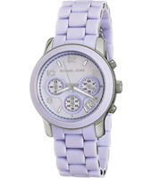 Pulseira de relógio Michael Kors MK5233 Aço/Silicone Roxo vermelho 20mm