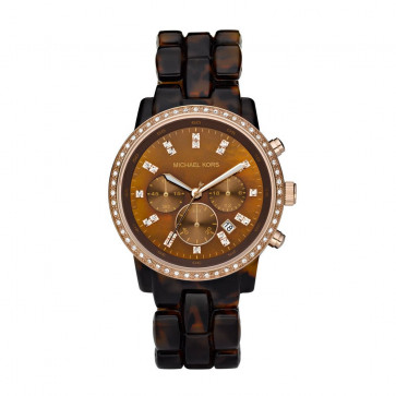 Pulseira de relógio Michael Kors MK5366 Plástico Marrom 8mm