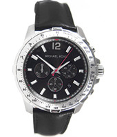 Pulseira de relógio Michael Kors MK8379 Couro Preto 24mm