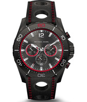 Pulseira de relógio Michael Kors MK8420 Couro Preto 24mm