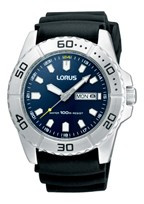 Pulseira de relógio Lorus RH321AX9 Borracha Preto