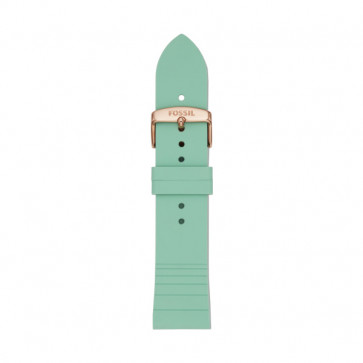 Pulseira de relógio Fossil S221351 Silicone Verde 22mm