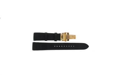 Pulseira de relógio Seiko SNQ128P1 / 6A32-00R0 / 4A072JL Couro Preto 21mm