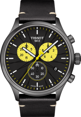 Pulseira de relógio Tissot T1166173605111 / T600044474 Couro Preto 22mm
