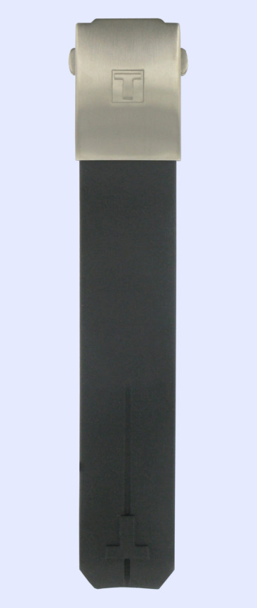 Pulseira de relógio Tissot T33.7.798.51 / T603013681 Borracha Preto 20.1mm