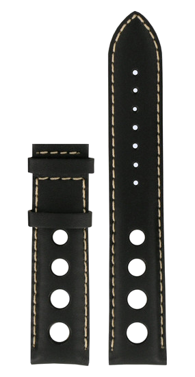 Pulseira de relógio Tissot T0144211605701A / T610030783 / PRC200 Couro Preto 19mm