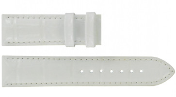 Pulseira de relógio Tissot T41645383A / T41.6.453.83 Couro Branco 19mm