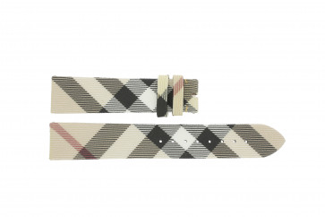 Pulseira de relógio Burberry BU9022 / Antima 7177839 - PVC Watch Band Couro Creme branco 20mm