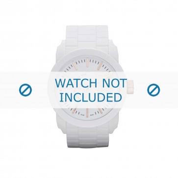 Pulseira de relógio Diesel DZ1572 Borracha Branco 24mm