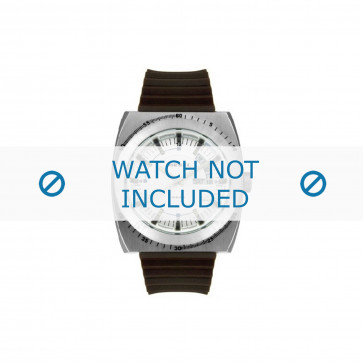 Diesel pulseira de relogio DZ1249 Silicone Marrom 28mm