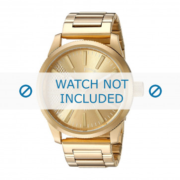 Pulseira de relógio Diesel DZ1761 Aço Banhado a ouro 24mm
