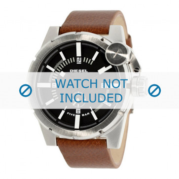 Pulseira de relógio Diesel DZ4270 Couro Conhaque 24mm